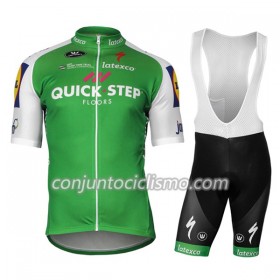 Conjunto Maillot + Culotte Corto con tirantes 2017 Quick-Step Floors Mujer N002
